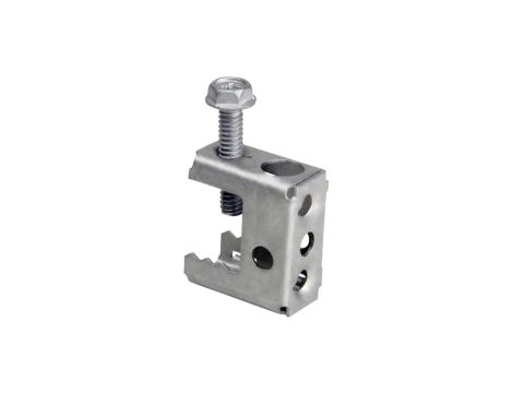 Zacisk metalowy CMV z gwintami M6 i otworami 6,3mm, grubość belki 16mm /opak. = 50 szt./ (96CMV) CELO