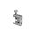 Zacisk metalowy CMV z gwintami M6 i otworami 6,3mm, grubość belki 16mm /opak. = 50 szt./ (96CMV) CELO