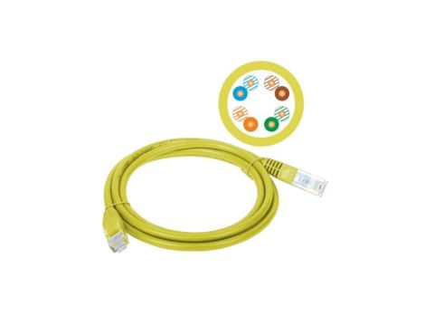 Patchcord UTP A-LAN KKU5ZOL2 (RJ45 - RJ45 2m UTP kat. 5e kolor żółty)