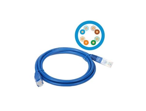 ALANTEC-Patch-cord U/UTP kat5e PVC 0.25m niebieski