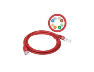 Patchcord UTP A-LAN KKU5CZER0.5 (RJ45 - RJ45 0,50m UTP kat. 5e kolor czerwony)