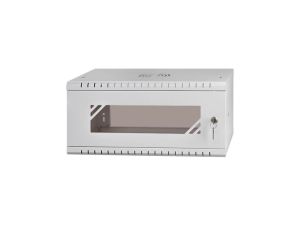 Szafa wisząca RACK 19 4U 350mm drzwi szklane szara PRO