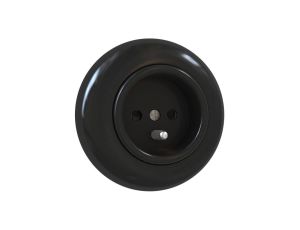 Gniazdo pojedyncze p/t z ramką 2P+Z 16A czarny połysk LOFTICA