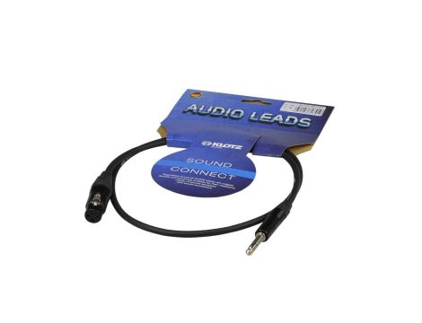 KLOTZ Kabel mikrofonowy XLR (gniazdo) / Jack 6,3mm Stereo (wtyk) 1m