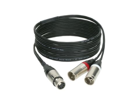 KLOTZ Kabel mikrofonowy STEREO XLR 5-pin (gniazdo) / 2x XLR 3-pin (wtyk) 1,5m