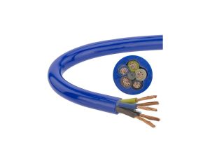 Przewód zasilający sterowniczy elastyczny PUR H07BQ-F 5x2,5 niebieski Elektrokabel /100m/