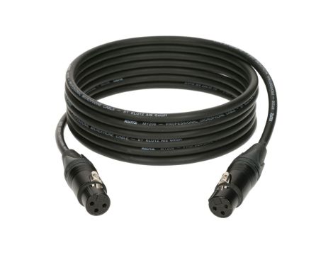 KLOTZ Kabel mikrofonowy adapter XLR 3-pin (gniazdo / gniazdo) na złączach Neutrik 3m