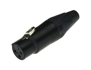 NEUTRIK Gniazdo mikrofonowe XLR (3-pin) na kabel do 8,0mm posrebrzane czarne NC3FXX-BAG 43.0110