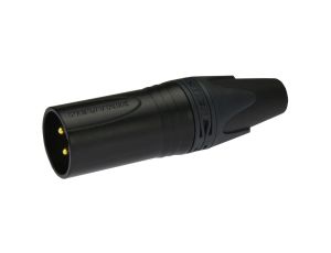 NEUTRIK Wtyk mikrofonowy XLR (3-pin) na kabel do 8,0mm pozłacany czarny NC3MXX-B