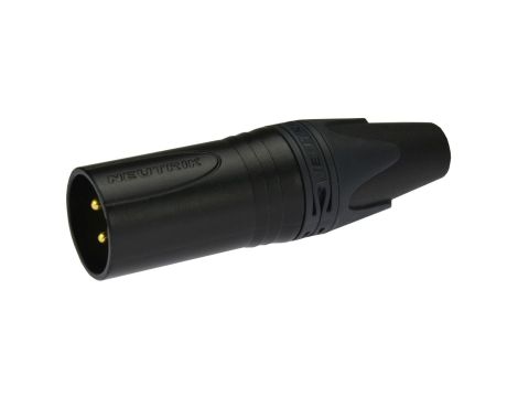 NEUTRIK Wtyk mikrofonowy XLR (3-pin) na kabel do 8,0mm pozłacany czarny NC3MXX-B