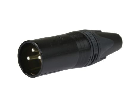 NEUTRIK Wtyk mikrofonowy XLR (3-pin) na kabel do 8,0mm posrebrzany czarny NC3MXX-B