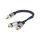 VITALCO JR17 Przejście Adapter AUX mini Jack 3,5mm Stereo (wtyk) / 2x mini Jack 3,5mm Stereo (gniazdo) na kablu