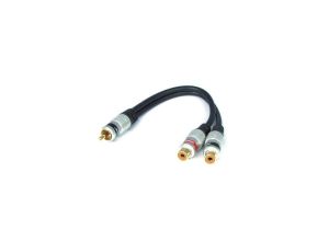 VITALCO RP10 Przejście Adapter Audio do Subwoofera 1x RCA Cinch (wtyk) / 2x RCA Cinch (gniazdo) na kablu 15cm