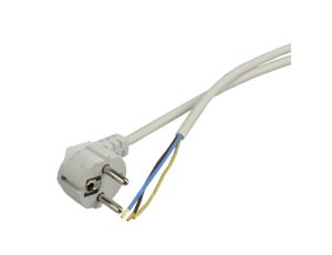 Przewód przyłączeniowy z wtyczką WJ-22 z/u Uni-Schuko 3m H03VVF 3x1,5 biały