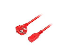 KABEL ZASILAJĄCY CEE 7/7-IEC 320 C13 1.8M VDE CZERWONY ARMAC