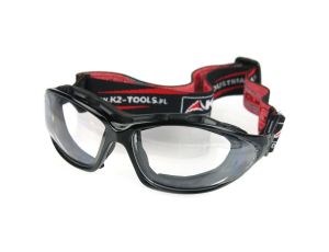 Okulary ochronne UV gogle budowlane 2w1z etui INDUSTRY