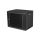 Szafka rack wisząca 19 9U 600x450, drzwi szklane, kolor czarny FLAT PACK