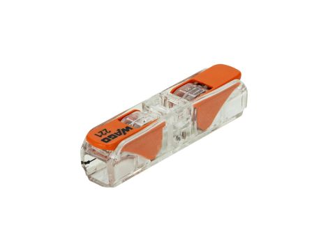 Szybkozłączka przelotowa 2x 0,2-4,0mm2 uniwersalna (na drut / na linkę) 450V/32A ORYGINALNA woreczek 10szt. 221-2411