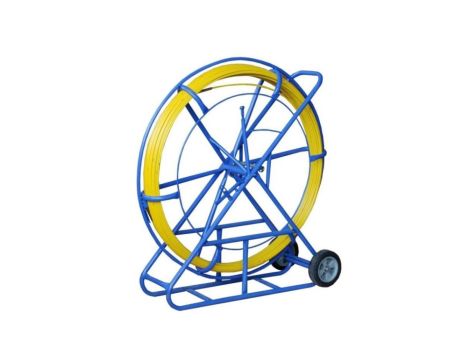 Włókno szklane do przeciągania kabli fi: 11mm (+/- 1mm) 200m Komplet ze stojakiem