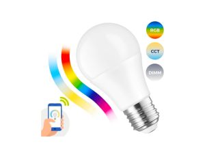 Żarówka Wi-Fi LED E27 9W RGBW+CCT+DIM SMART