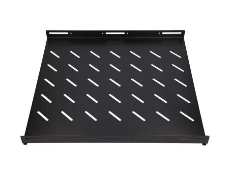 Półka 19, 602 x 472mm, mocowana punktowo, do szaf o głębokości 800mm Extralink 1U 600mm Czarna