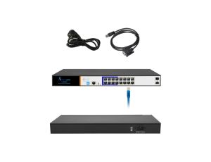 Switch PoE 16x Gigabit PoE/PoE+, 2x SFP, 1x Port Konsolowy, 150W, Zarządzalny Extralink ARES