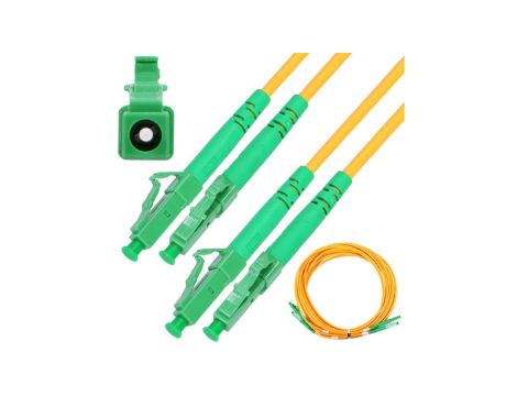 Patchcord Jednomodowy, Duplex, 9/125um, G657A, 3m Extralink LC/APC-LC/APC