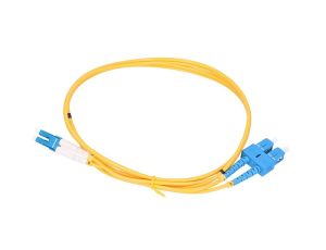 Patchcord Jednomodowy, Duplex, G652D, 3mm, 0,5m Extralink LC/UPC-SC/UPC