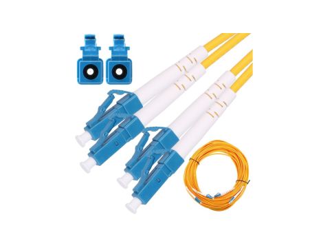 Patchcord Jednomodowy, Duplex, G652D, 3mm, 0,5m Extralink LC/UPC-LC/UPC