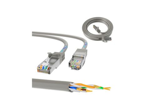 Patchcord LAN Miedź Kabel sieciowy skrętka Extralink Kat.5e UTP 5m