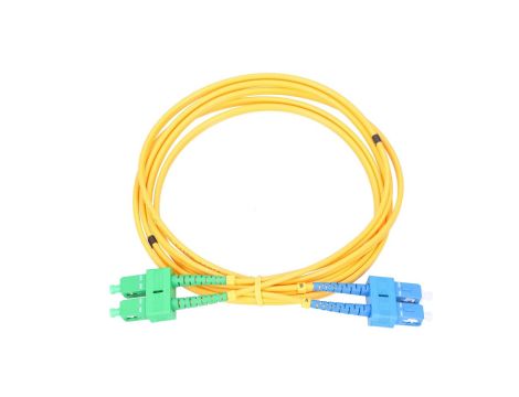 Patchcord PVC, Jednomodowy, Duplex, G652D, 3mm, 5m Extralink SC/UPC-SC/APC