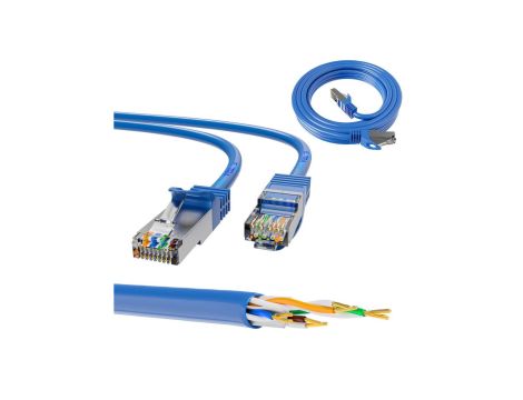 Patchcord LAN Miedź Kabel sieciowy skrętka 10Gbit/s Extralink Kat.6A S/FTP 10m