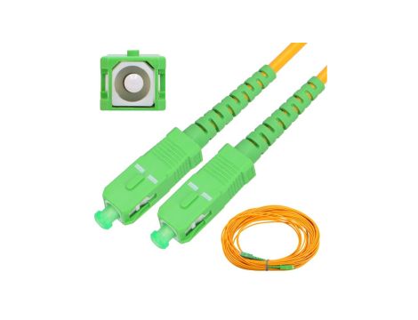 Patchcord Jednomodowy, Simplex, G652D, 3mm, 0,5m Extralink SC/APC-SC/APC