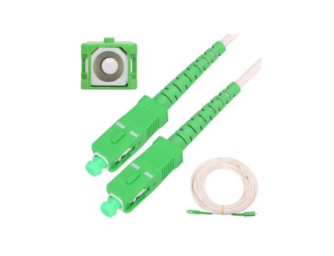 Patchcord LSOH, Jednomodowy, Simplex, G.657A2, 3mm, 25m, biały Extralink SC/APC-SC/APC