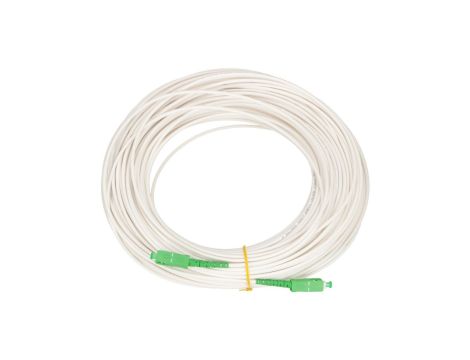 Patchcord LSZH, Jednomodowy, Simplex, G.657A1, 3mm, 60m, biały Extralink SC/APC-SC/APC