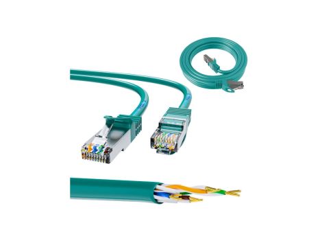 Patchcord LAN Miedź Kabel sieciowy skrętka 1Gbit/s Extralink Kat.6 FTP 1m