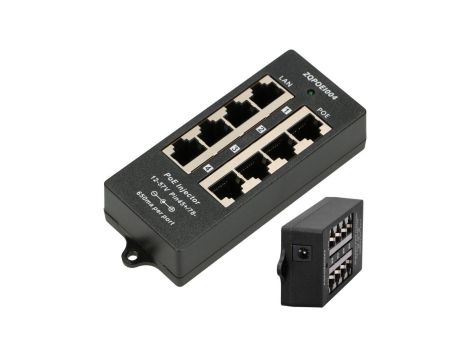 PoE Injector 4x 100Mb/s RJ45 Extralink 4 Portowy