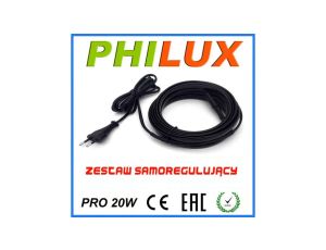 Kabel grzejny samoregulujący z wtyczką PRO 20W/m /8mb/