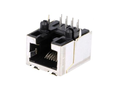 Gniazdo RJ45 8-pin Układ 8p8c na PCB THT 3-5338556-1