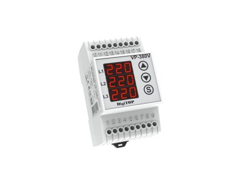 Przekaźnik napięciowy trójfazowy DigiTOP VP-380V