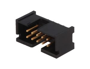 Gniazdo IDC męskie 10-pin proste THT złocony 2,54mm czarny 5103308-1