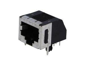 Gniazdo RJ45 8-pin Kat 3 ekranowane,niskoprofilowe złocony 5555153-1