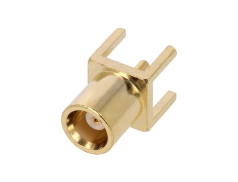 Złącze MCX żeńskie proste 50 ohm THT teflon złocony 1-1337581-0