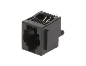 Gniazdo RJ14 4-pin z blokadą panel stop Układ 6p4c THT 5520258-2
