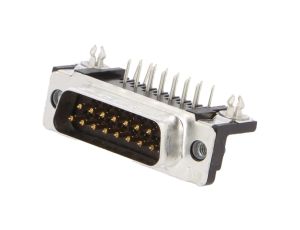D-Sub 15-pin gniazdo męskie kątowe 90 THT UNC4-40 0,76um 5747841-4