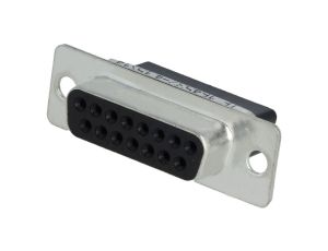D-Sub 15-pin żeńskie na przewód Wersja bez styków A 24,7mm 164532-4