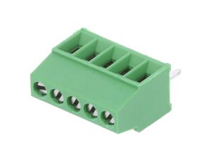 Listwa zaciskowa do druku kątowe 90 2,54mm tory 5 na PCB 282834-5