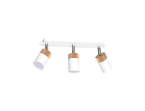 Lampa sufitowa JOKER WHITE/WOOD 3xGU10 MLP6300 Milagro
