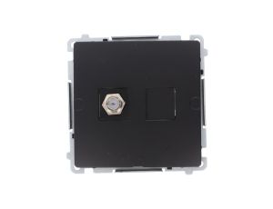 Simon Basic Gniazdo antenowe typu F pojedyncze (moduł) czarny BMAF1.01/49