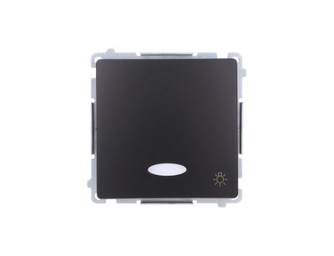 Simon Basic Przycisk światło z podświetleniem LED (moduł) 10AX, 250V, szybkozłącza, czarny BMS1L.01/49